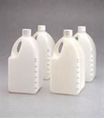 4 ltr HDPE Handleware, Square, 38-430, Sterile Graduated ,