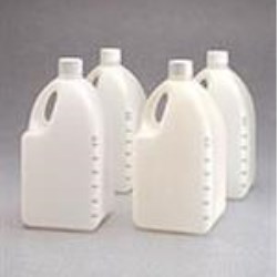 4 ltr HDPE Handleware, Square, 38-430, Sterile Graduated ,