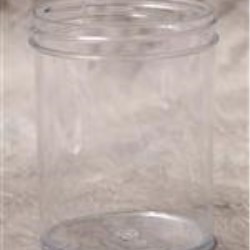 8 oz P/S Jar, Round, 70-400, Regular Wall Straight Sided