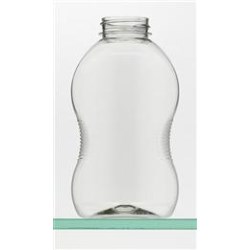 11 oz PET Pinch, Oblong, 38-400, Ribbed ,