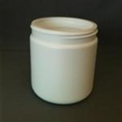 500 ml HDPE Jar, Round, 89-400, Straight Sided