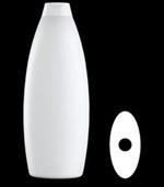 750 ml HDPE Convex Oval, 23mm Snap On, ,