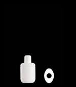 25 ml HDPE Straight Sided Oval, 15-415, Ribbed ,