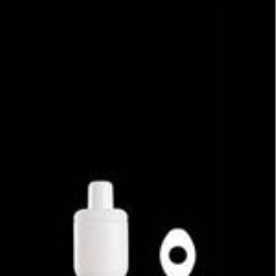 25 ml HDPE Straight Sided Oval, 15-415, Ribbed ,
