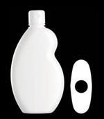 500 ml HDPE Asymmetrical Oval, 31mm Snap On, ,