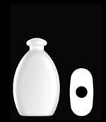 250 ml HDPE Convex Oval, 24-410, ,