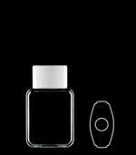 150 ml PVC Straight Sided Oblong, 25mm Snap On, ,