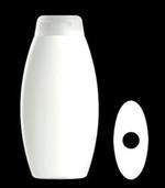 400 ml HDPE Convex Oval, 22mm Snap On, ,