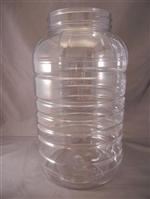 128 oz PET Boston Round, Round, 100mm, Ribbed/Fluted