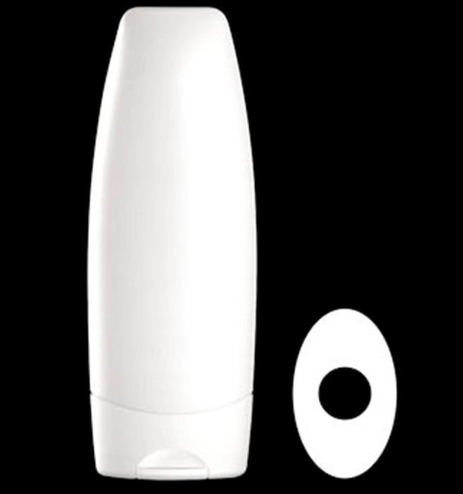 250 ml HDPE Tottle/Tube Bottle Oval, 25mm Snap On, ,
