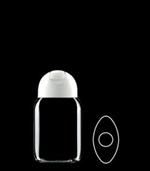 125 ml PVC Straight Sided Oval, 23mm Snap On, ,