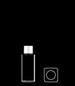 75 ml PETG Straight Sided Square, 20-415, ,