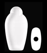 400 ml HDPE Asymmetrical Oval, 23mm Snap On, ,