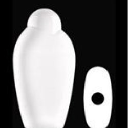 400 ml HDPE Asymmetrical Oval, 23mm Snap On, ,
