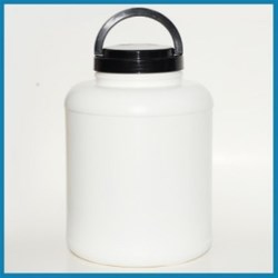 2 gal HDPE Jar, Round, 120-400, Short Label Indent