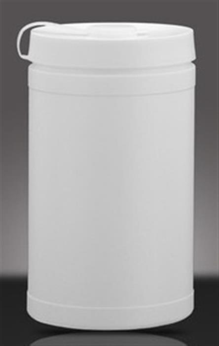 1 ltr HDPE Wipes Canister Round, 90mm Snap On ,