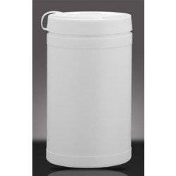 1 ltr HDPE Wipes Canister Round, 90mm Snap On ,