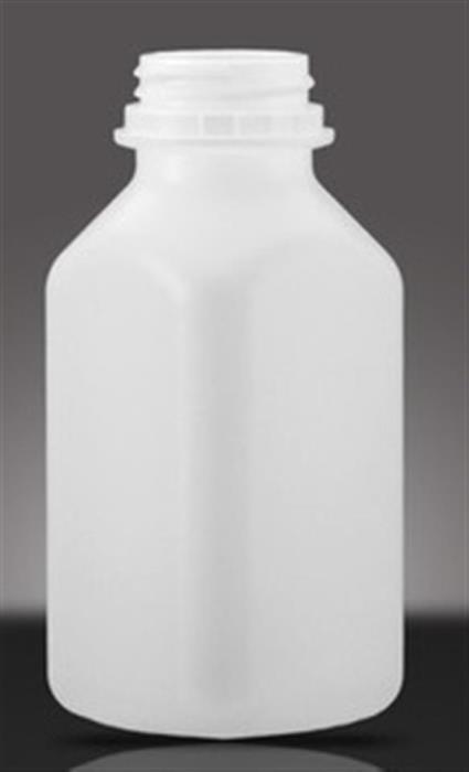 12 oz HDPE Straight Sided Square, 38mm TE Ratche ,