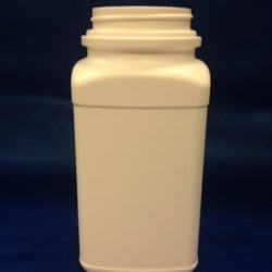 500 ml HDPE Packer Square, 58-400, Label Indent ,