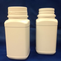 500 ml HDPE Packer Square, 58mm Pano T/E, Label Indent ,