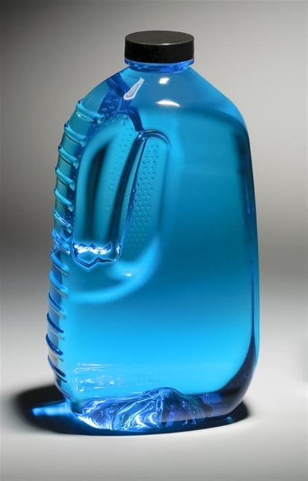 48 oz PET Asymmetrical Oblong, 38-400, Ribbed/Fluted Grip ,