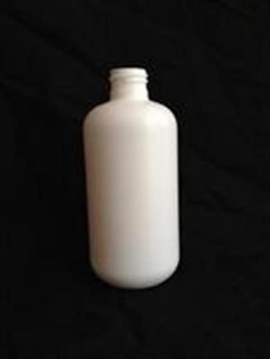 8 oz HDPE 25% PCR Resin Boston Round, Round, 24-410, Flamed