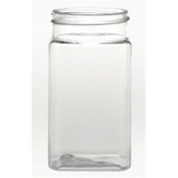 8 oz PET Jar Square, 53mm, ,
