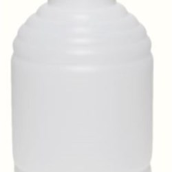 12 oz HDPE Novelty, Round, 38-400, Ribbed/Fluted ,