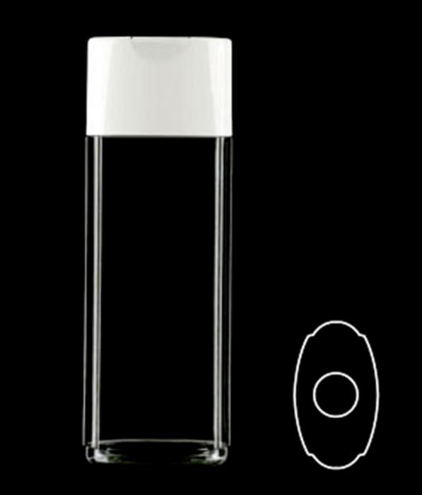 250 ml Pctg Straight Sided, Oval, 25mm Snap On, ,