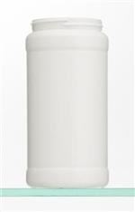 600 cc HDPE Jar, Round, 70-400, Label Indent