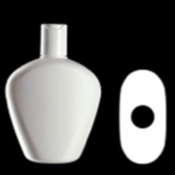 300 ml HDPE Reverse Tapered, Oval, 24-410, ,