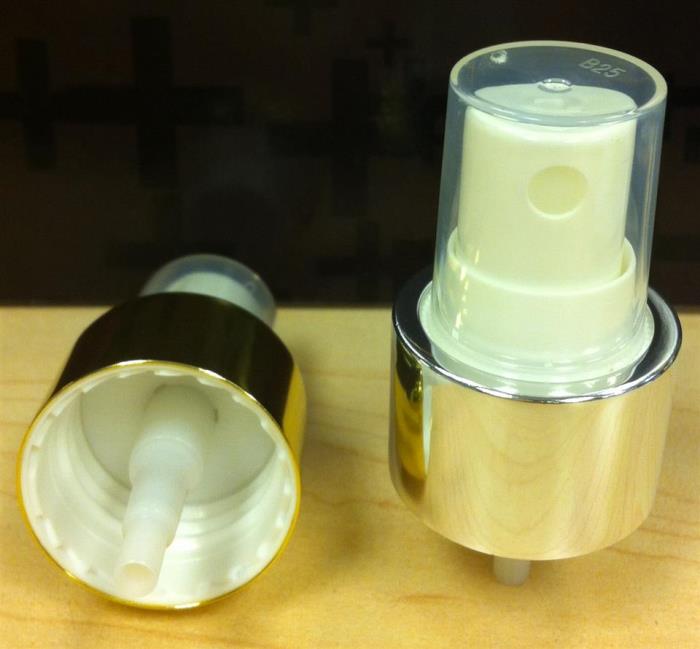 24-410 P/P Fine Mist Sprayer Gold Metal Shell Smooth 0.12-0.14 ml/T,