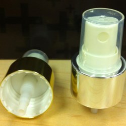 24-410 P/P Fine Mist Sprayer Gold Metal Shell Smooth 0.12-0.14 ml/T, 