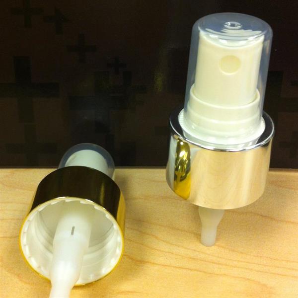 24-410 P/P Fine Mist Sprayer Gold Metal Shell Ribbed 0.17-0.20ml/T,