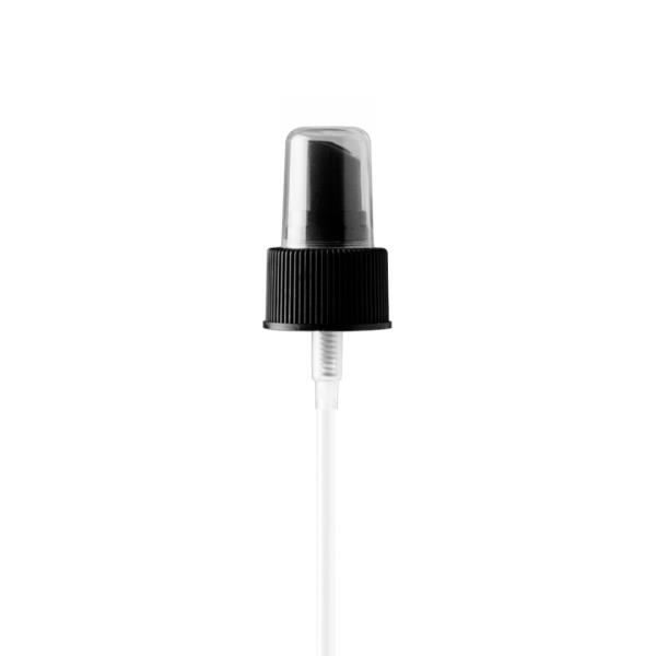 24-410 P/P Fine Mist Sprayer Ribbed Closure Clear Hood .16cc,