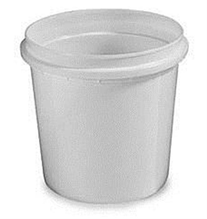 32 oz HDPE Pry-Off Tub, Round, ,Pryoff