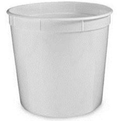 163 oz HDPE Tub, Round, ,No Handle