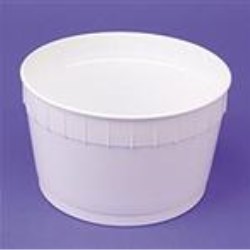 6 qt HDPE Tub, Round, 240,Nestable No Handle