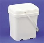 0.75 gal P/P Ez Stor Pail, Oblong, ,Thinwall with Plastic Handle