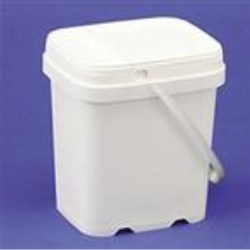 0.75 gal P/P Ez Stor Pail, Oblong, ,Thinwall with Plastic Handle