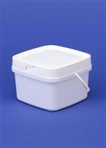 1.6 ltr HDPE Pail, Square, 774,Thin Wall No Handle