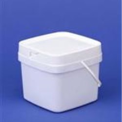 2 ltr HDPE Pail, Square, 774,Thinwall with Plastic Handle