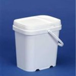 1 gal P/P Pail, Rectangular, ,Clarified P/P with Plastic Handle