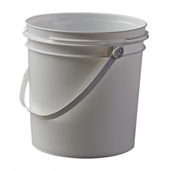 1 gal HDPE Double Lock Pail, Round, with Plastic Handle
