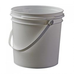 1 gal HDPE Double Lock Pail, Round, with Plastic Handle