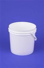 2 gal HDPE Pail, 65 mil Round, ,Nestable with Plastic Handle