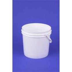 2 gal HDPE Pail, 65 mil Round, ,Nestable with Plastic Handle 