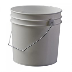 1 gal HDPE Pail, 65 mil Round, With METAL HANDLE