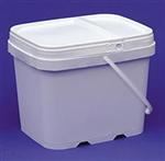 1.6 gal P/P Ez Stor Pail, Rectangular, 1651,Clarified P/P w/plastic handle
