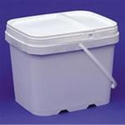 1.6 gal P/P Ez Stor Pail, Rectangular, 1651,Clarified P/P w/plastic handle
